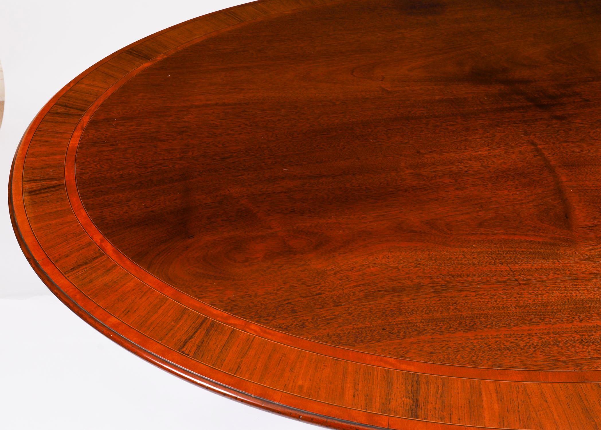 Vintage William Tillman Oval Regency Revival Table de salle à manger 20ème siècle en vente 2