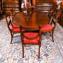 Vintage William Tillman Oval Regency Revival Dining Table & 6 Chairs 20thCentury