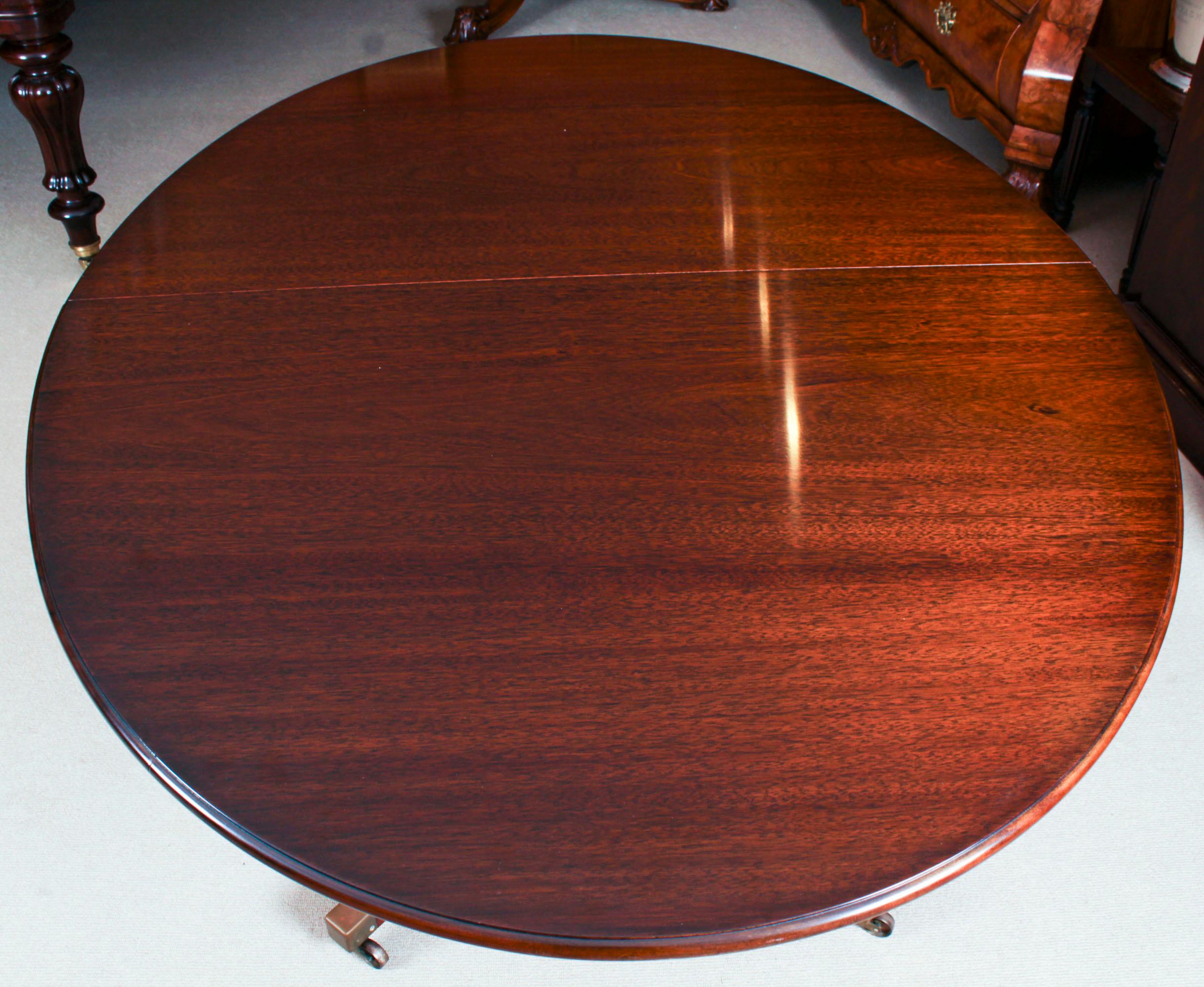 Vintage William Tillman Oval Regency Revival Dining Table & Leaf 20th Century 5