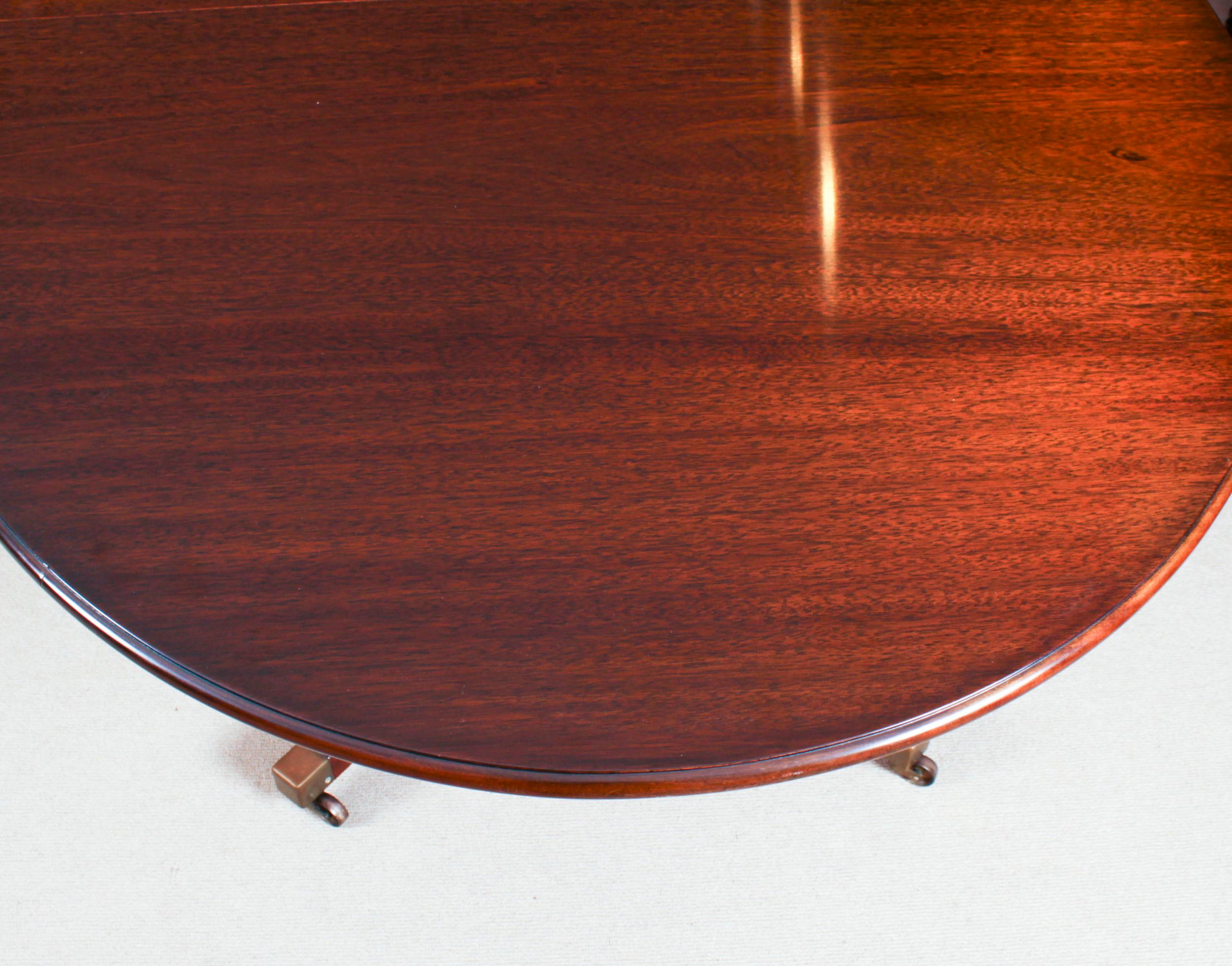 Vintage William Tillman Oval Regency Revival Dining Table & Leaf 20th Century 6