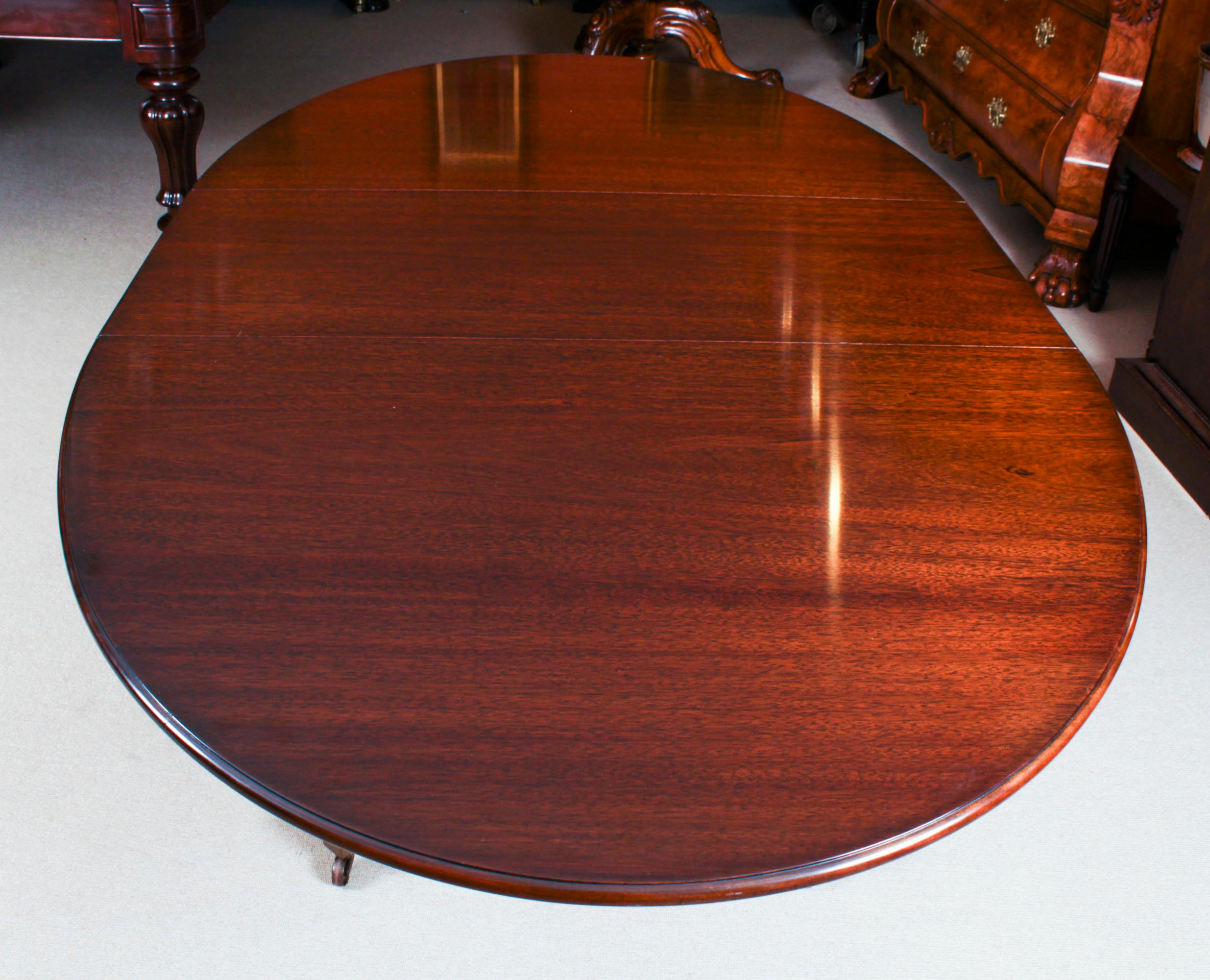 Vintage William Tillman Oval Regency Revival Dining Table & Leaf 20th Century 2
