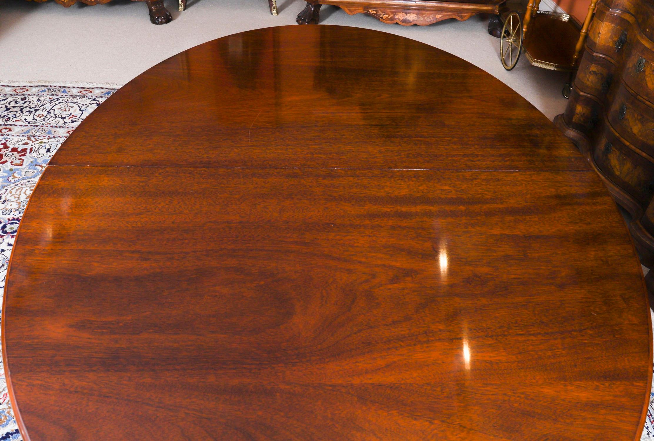 Vintage William Tillman Oval Regency Revival Dining Table & Leaf 20thCentury en vente 7
