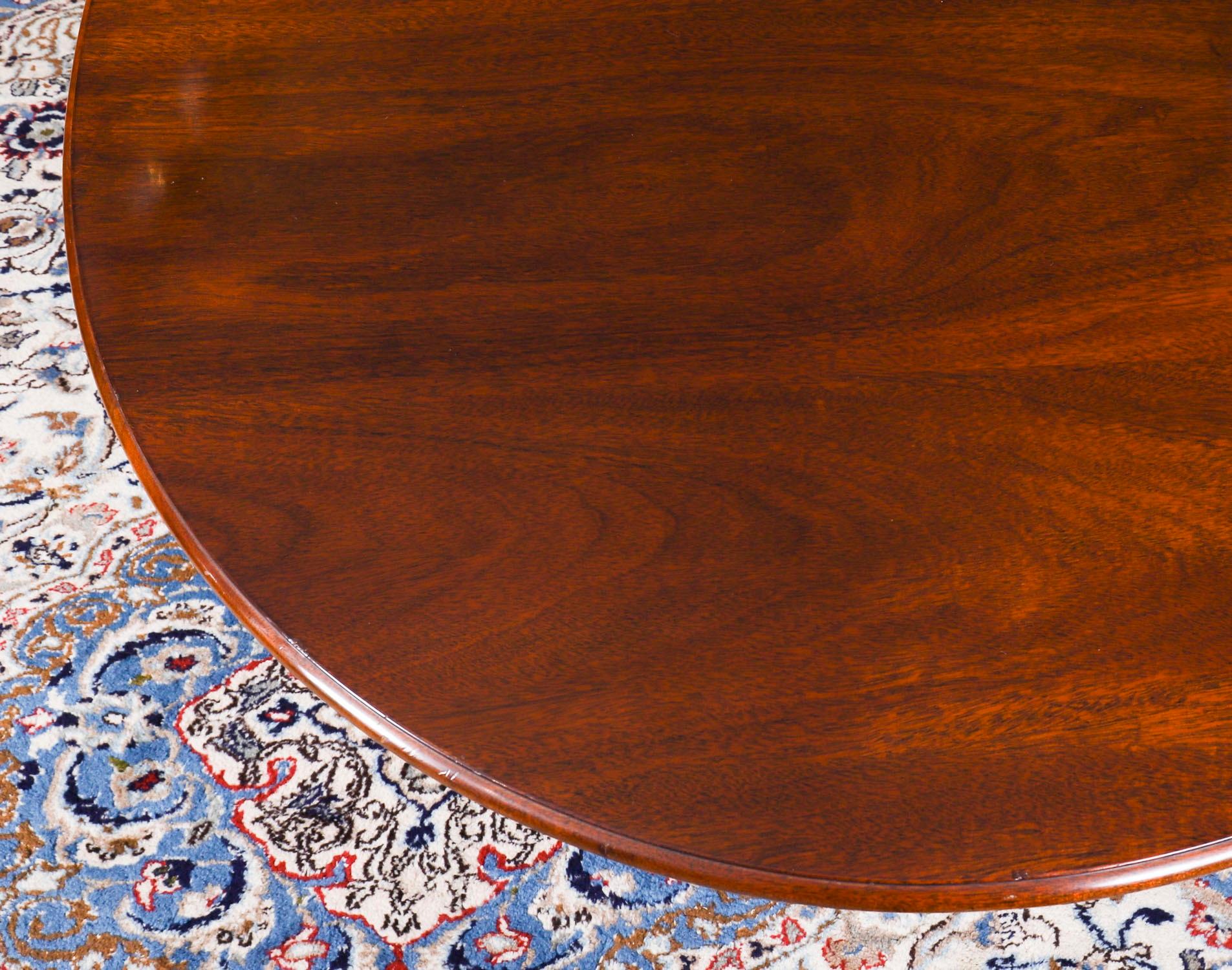 Vintage William Tillman Oval Regency Revival Dining Table & Leaf 20thCentury en vente 8