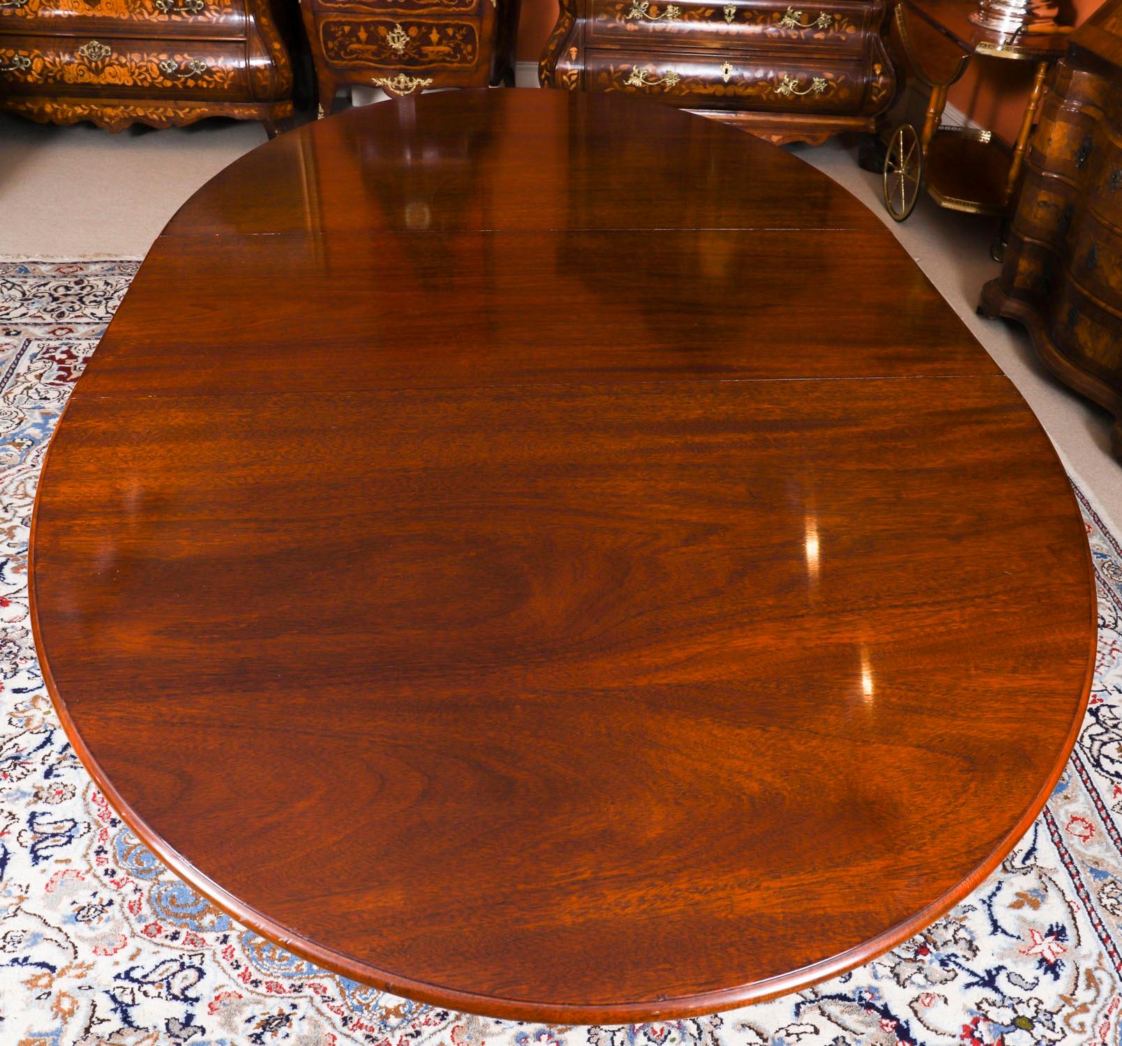 Vintage William Tillman Oval Regency Revival Dining Table & Leaf 20thCentury en vente 2