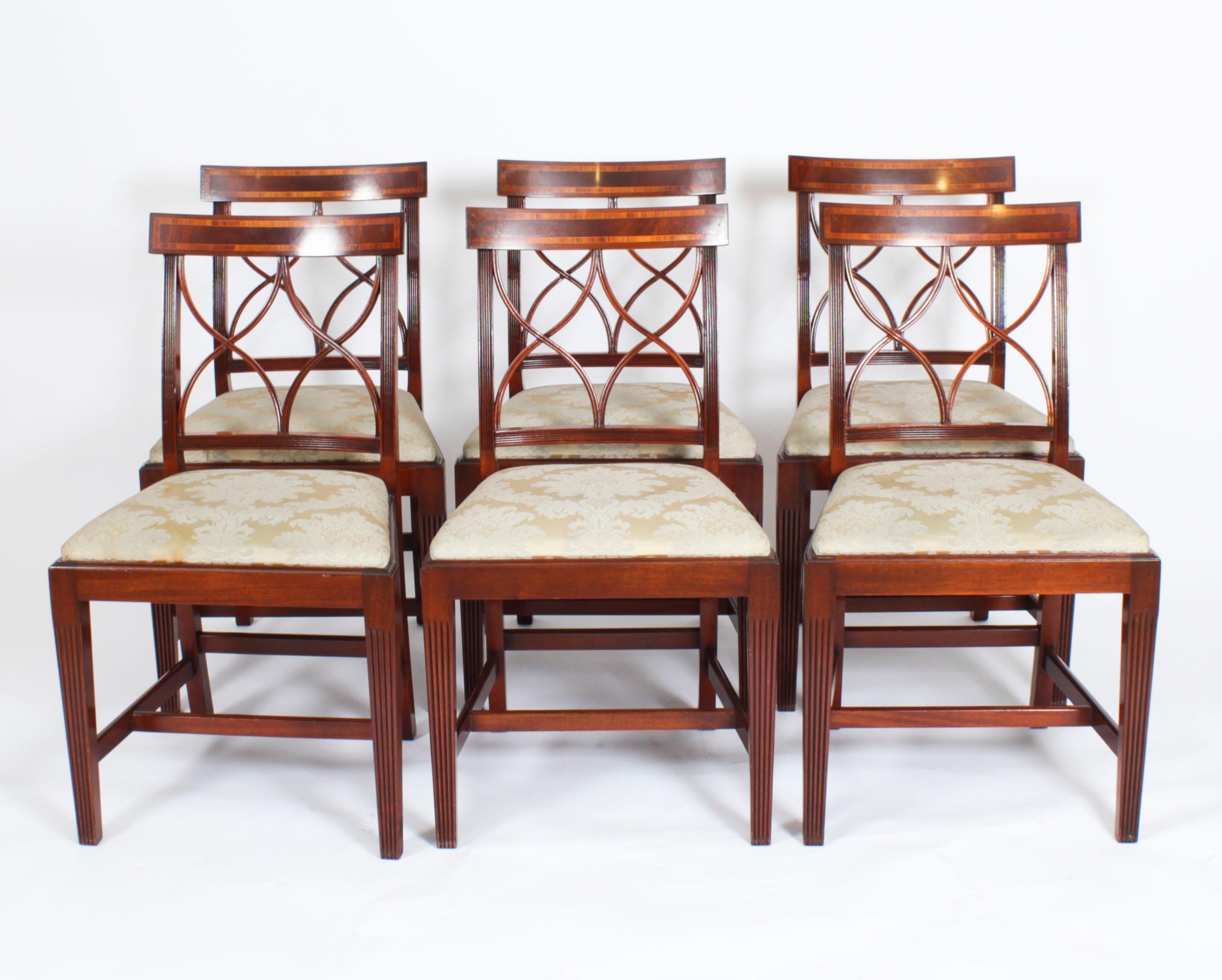 Vintage William Tillman Regency Dining Table & 6 Regency Revival Chairs 20th C 9