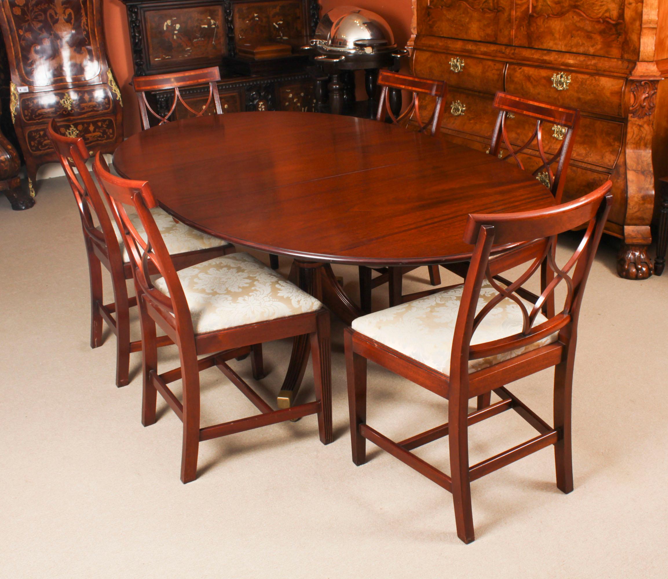 Vintage William Tillman Regency Dining Table & 6 Regency Revival Chairs 20th C 14