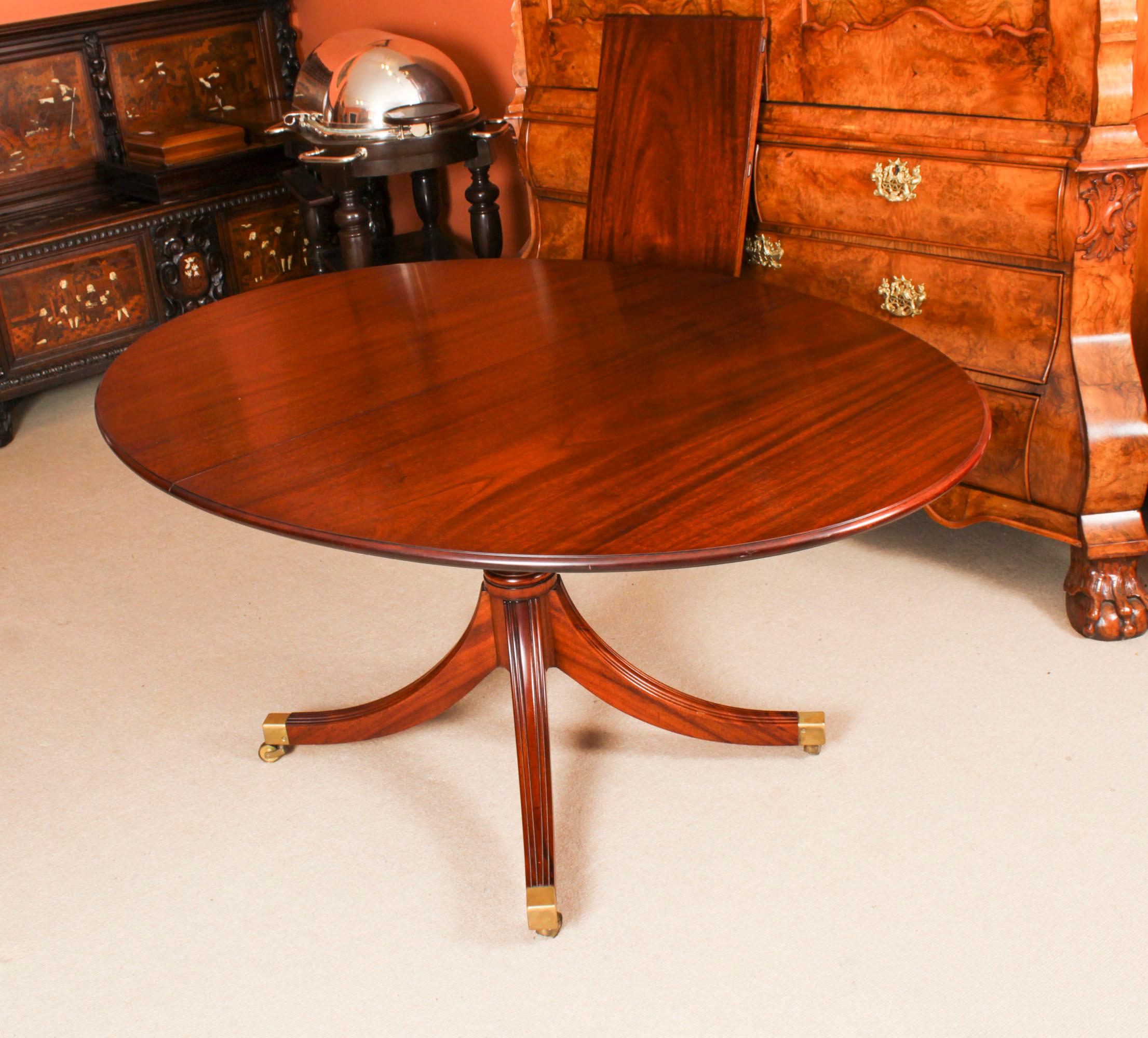 Vintage William Tillman Regency Dining Table & 6 Regency Revival Chairs 20th C 1