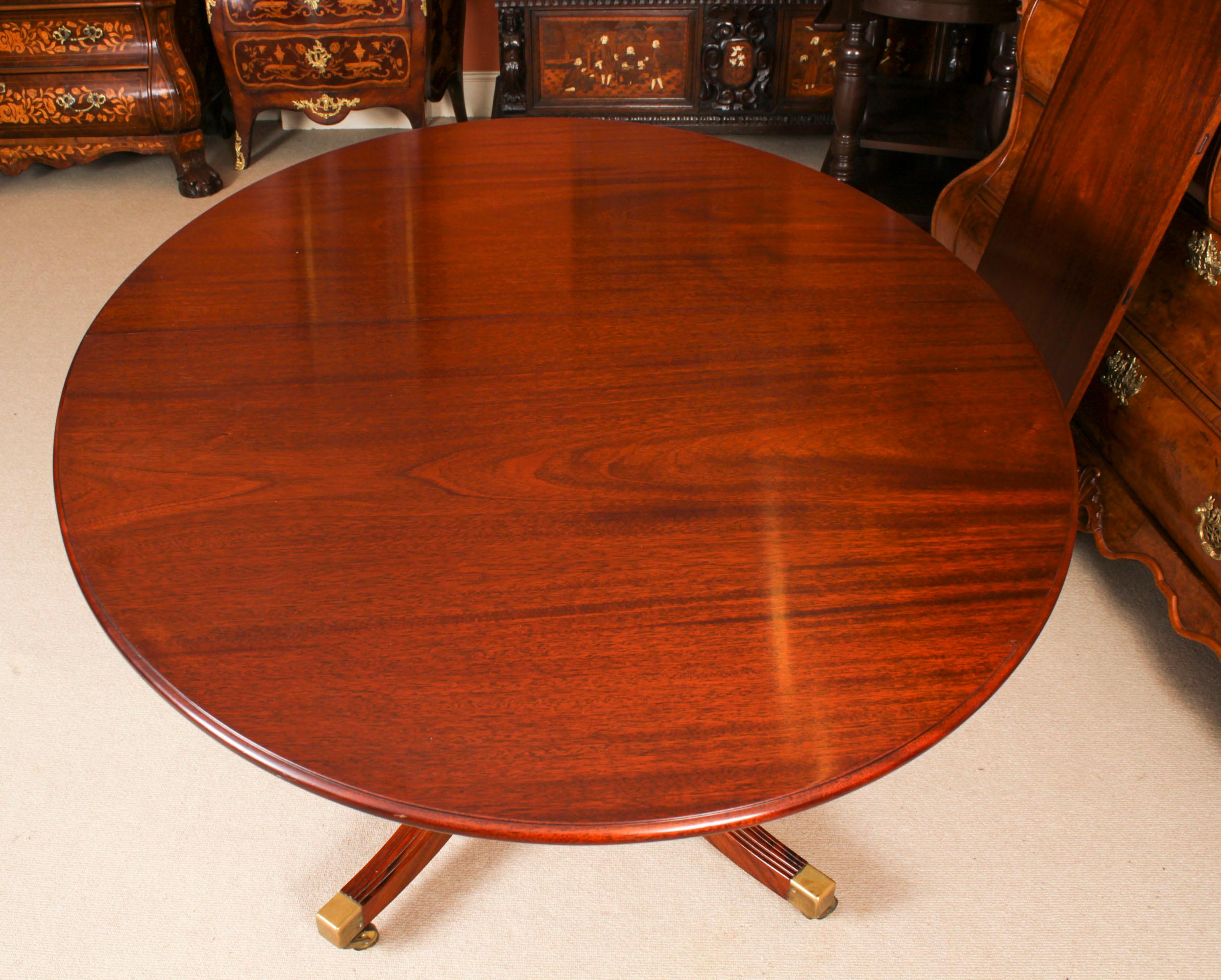 Vintage William Tillman Regency Dining Table & 6 Regency Revival Chairs 20th C 2