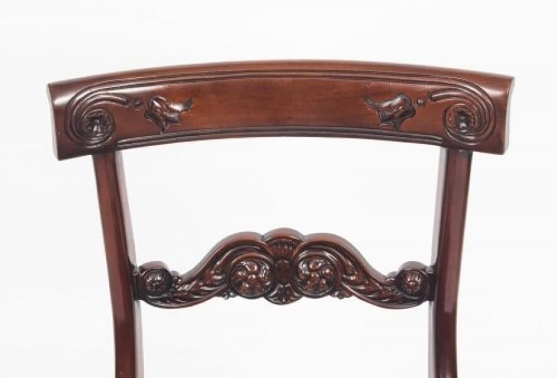 Vintage William Tillman Regency Dining Table & 6 Regency Revival Chairs 10