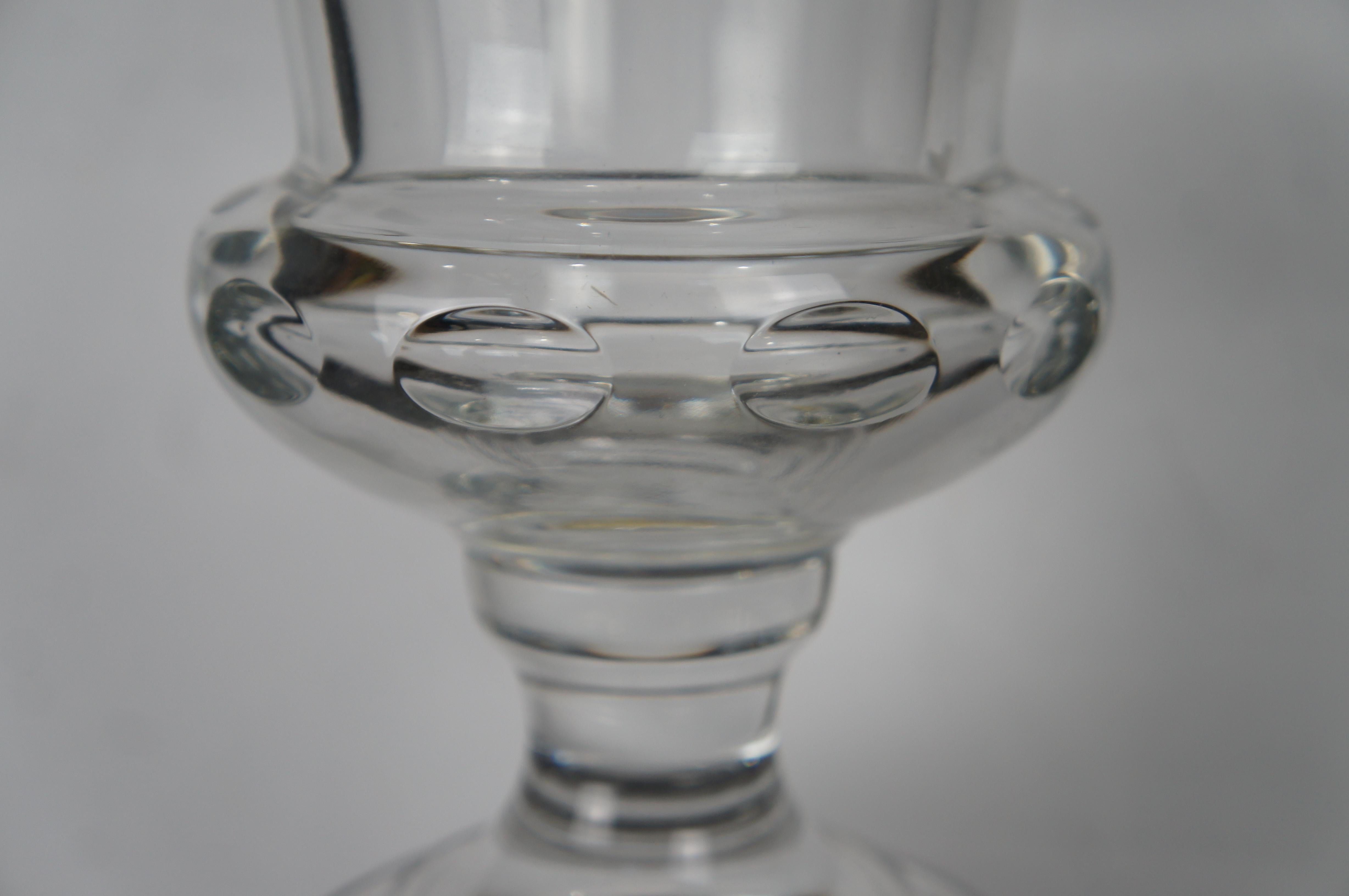 Grand vase vintage William Yeoward Jenkins avec trophée sur pied en cristal taillé 18 pouces en vente 1