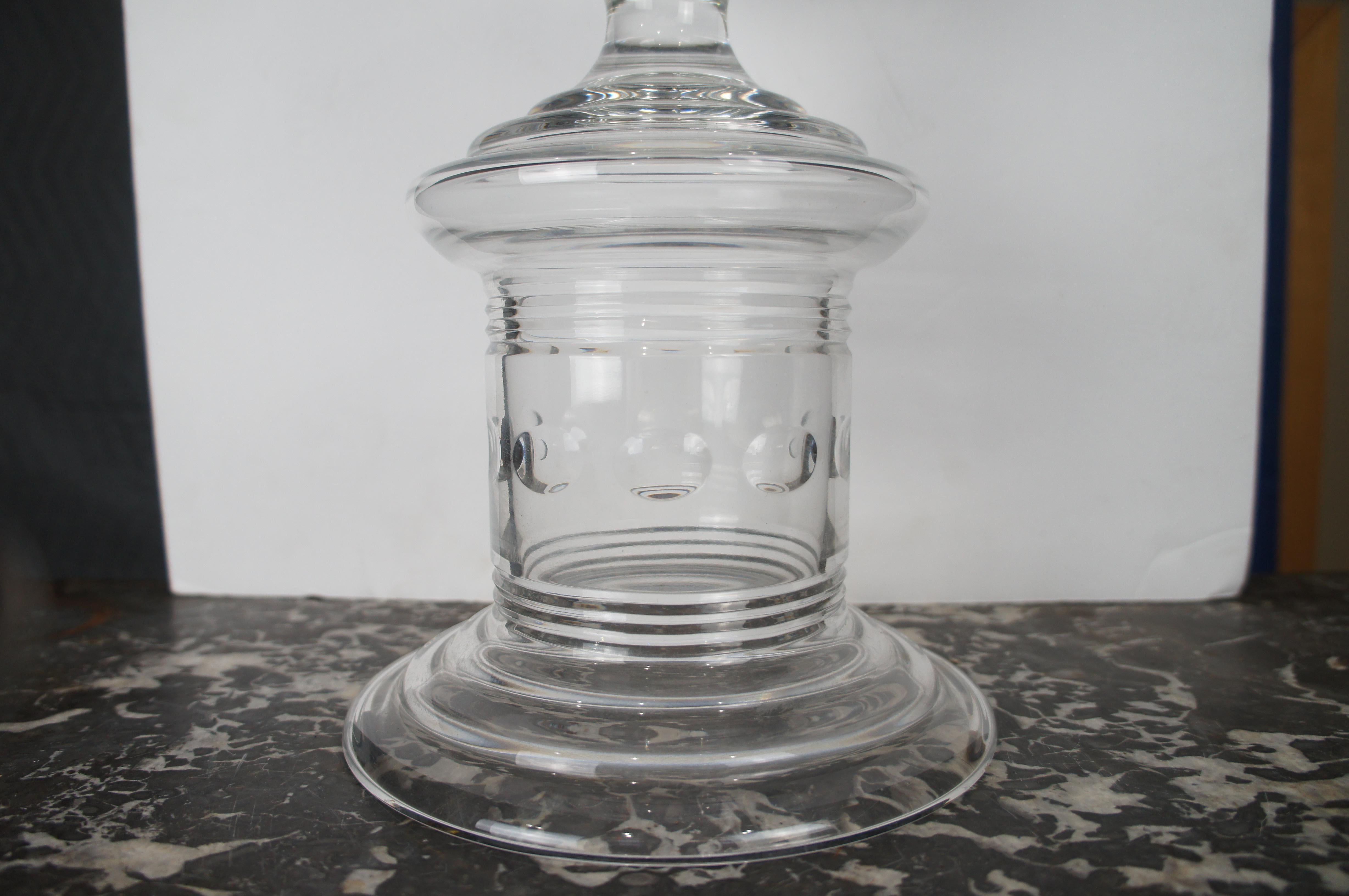 Grand vase vintage William Yeoward Jenkins avec trophée sur pied en cristal taillé 18 pouces en vente 2