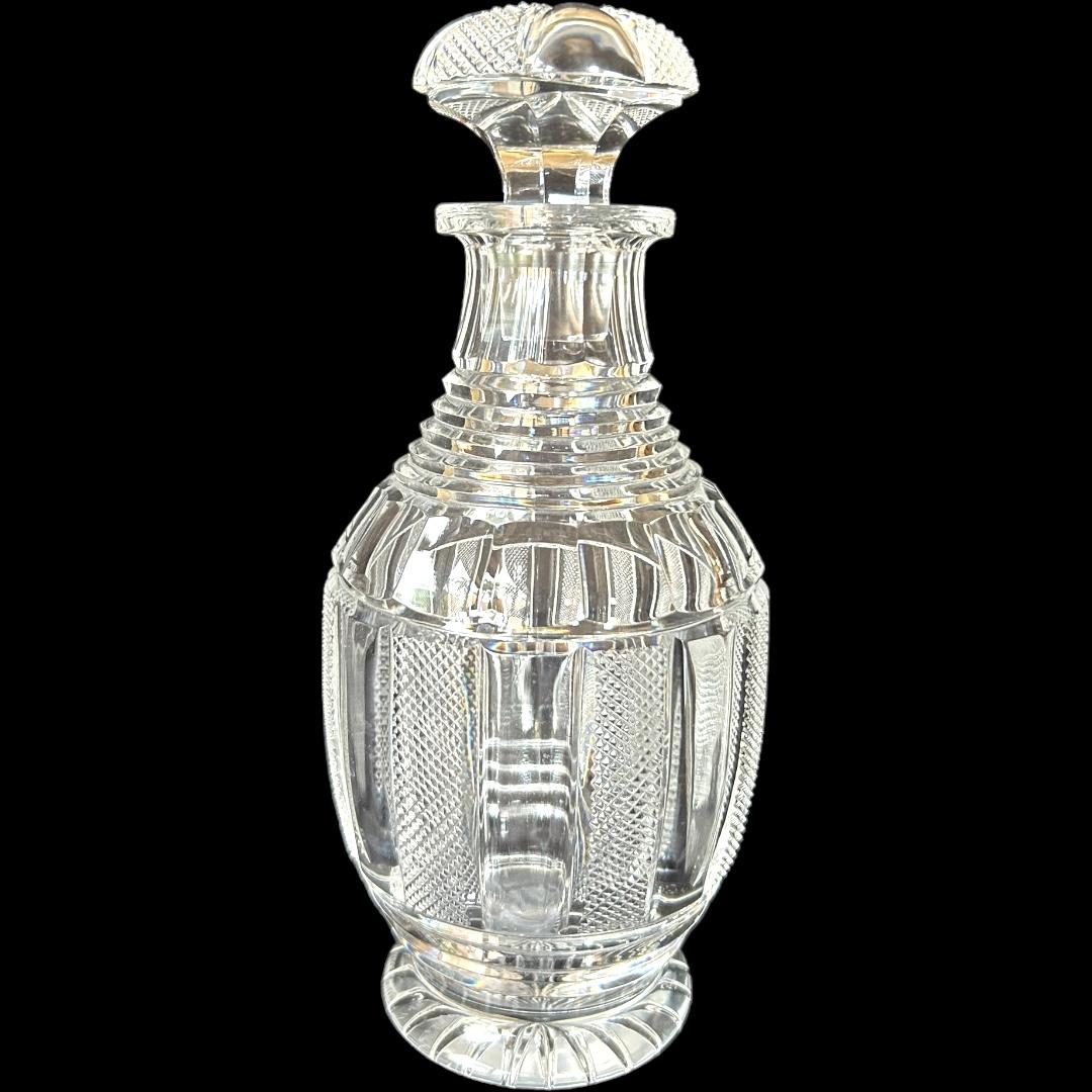 Vintage William Yeoward Magnum “Carla” Cut Crystal Decanter In Good Condition For Sale In Naples, FL