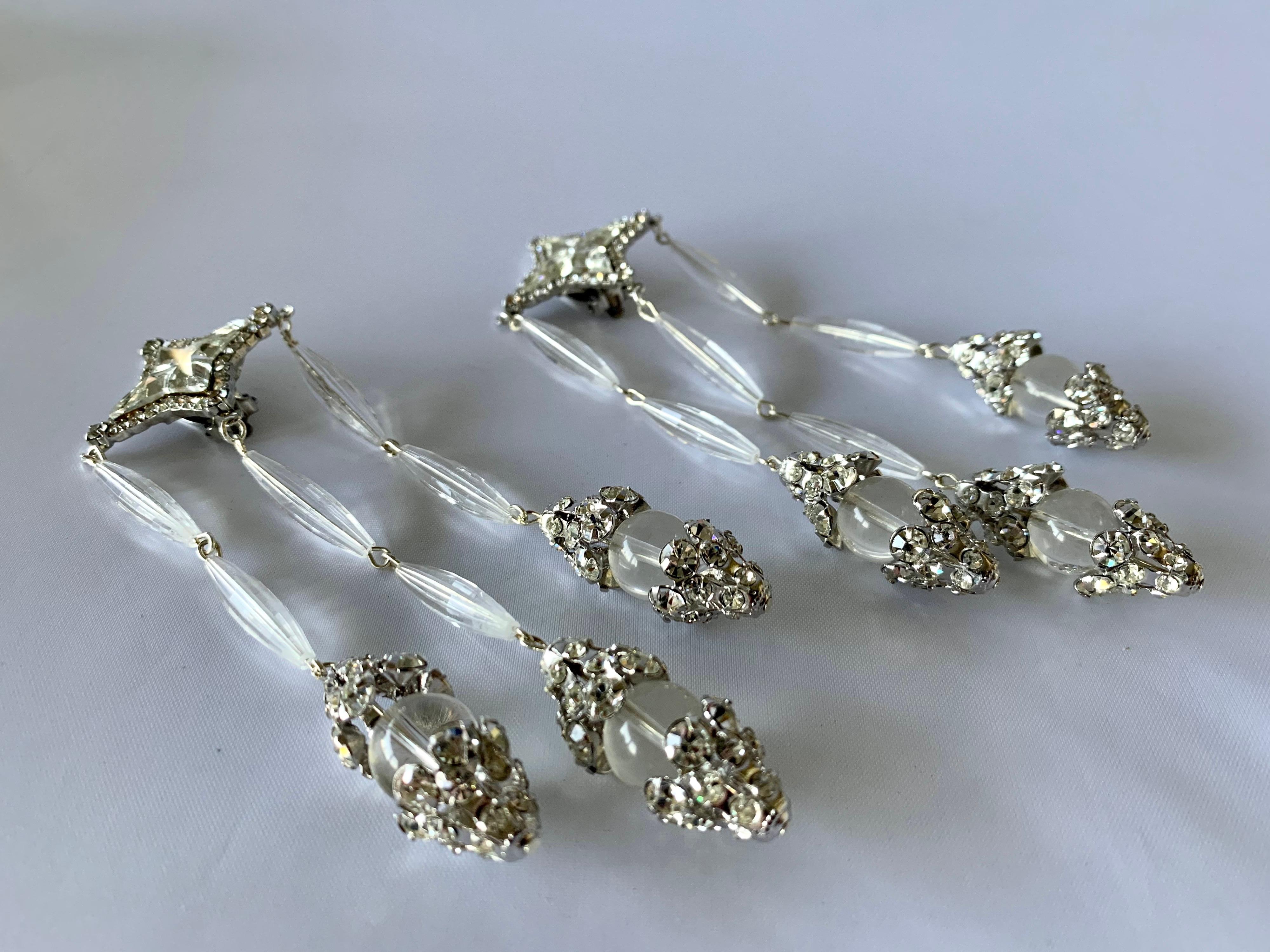 statement diamante earrings