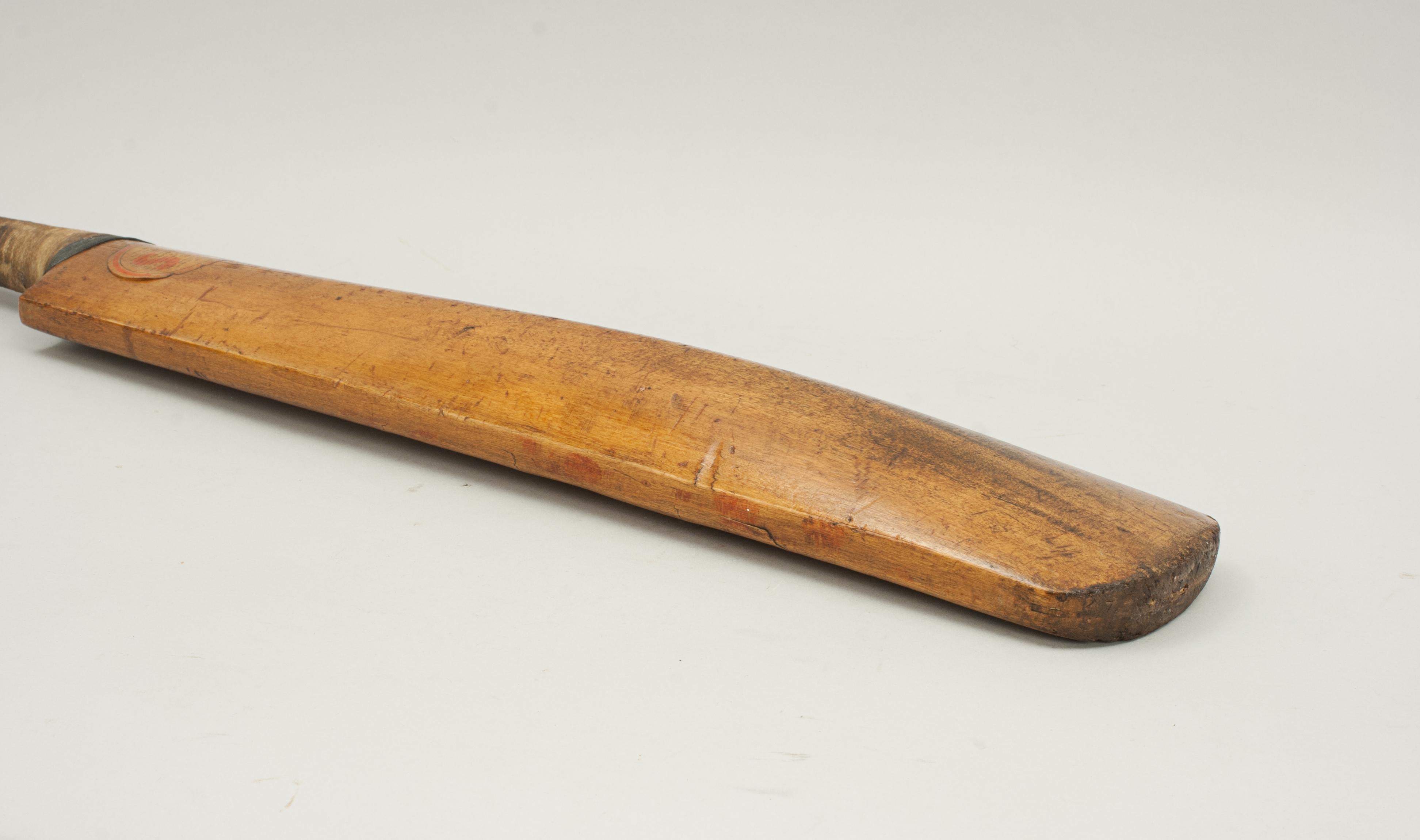 Mid-20th Century Vintage Willow Cricket Bat For Sale