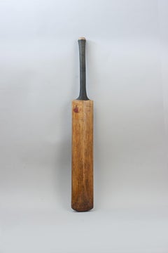 Vintage Willow Cricket Bat, Len Tobutt