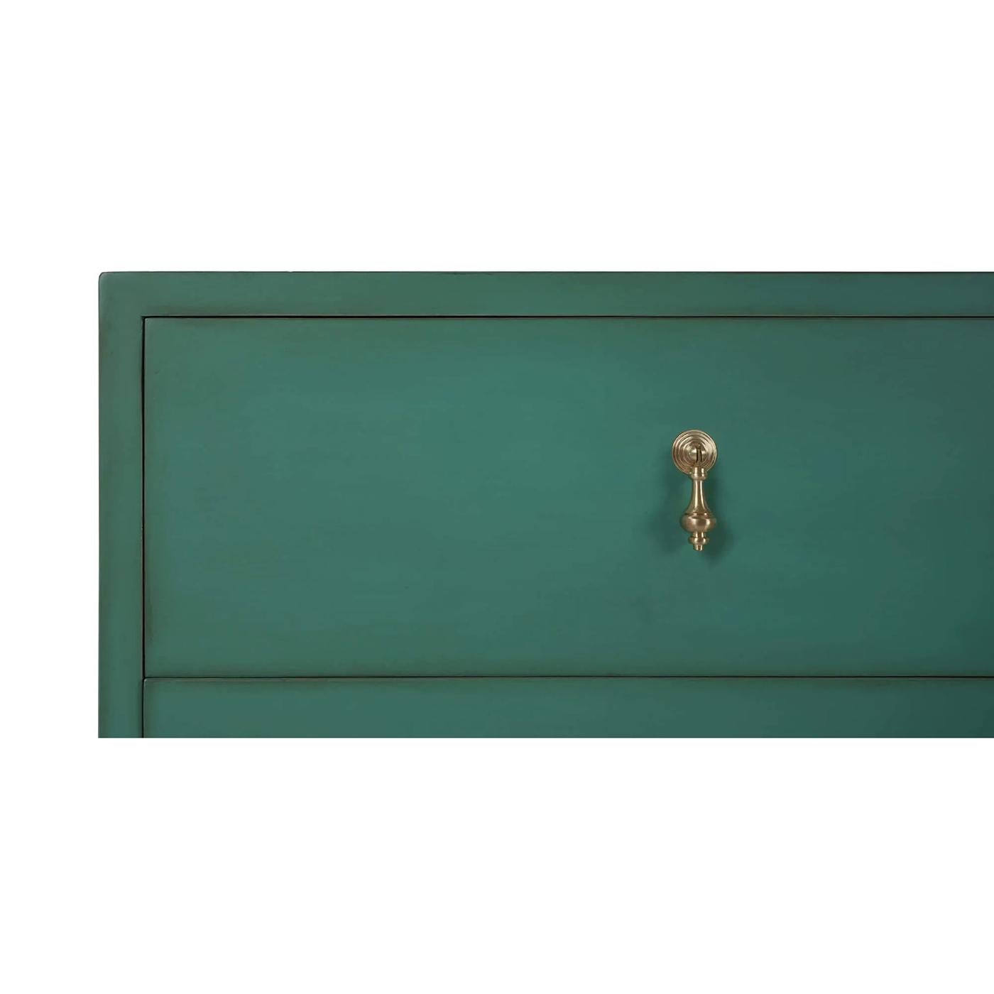 Contemporary Vintage Willow Green Dresser For Sale