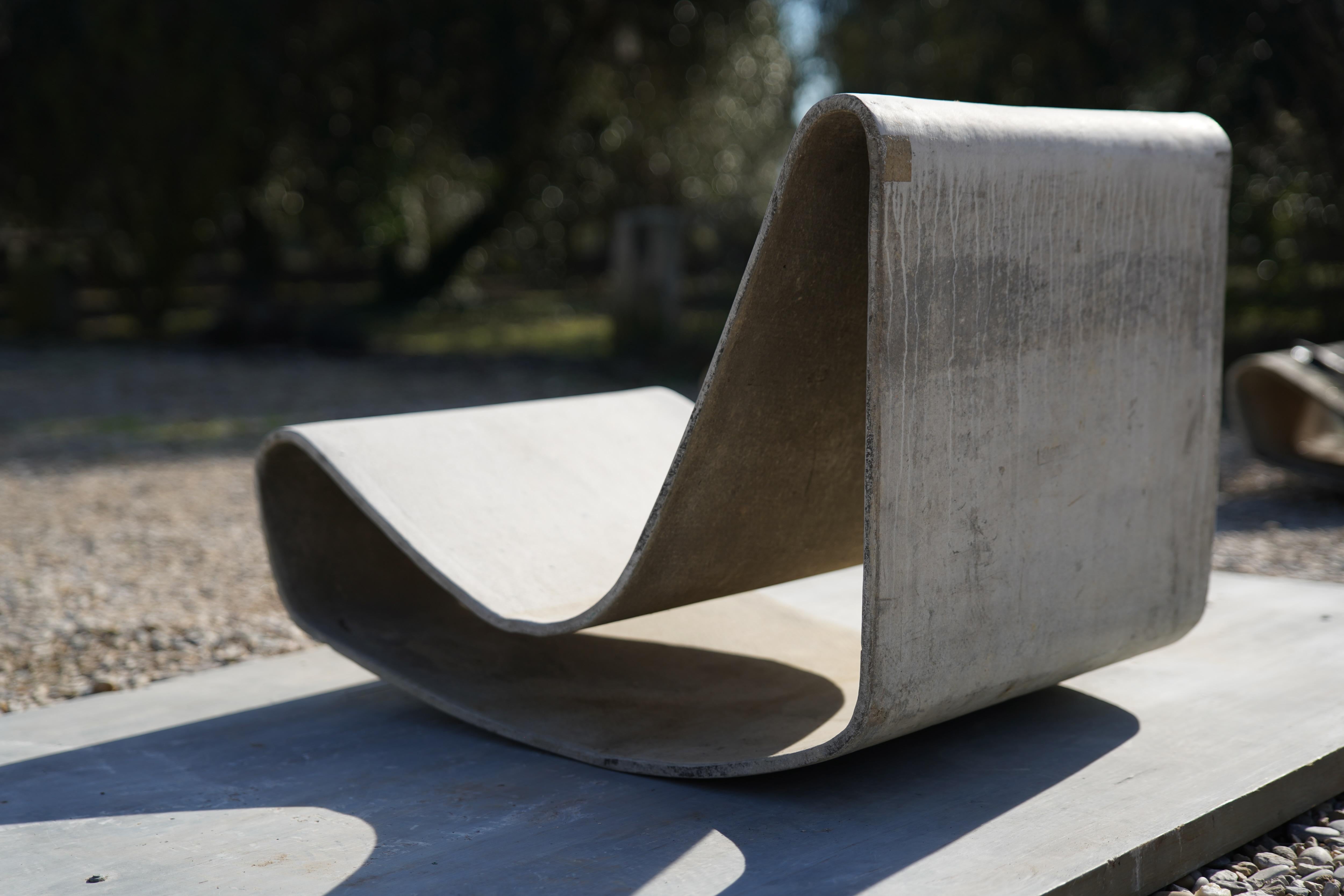 Cement Vintage Willy Guhl Concrete Loop Chair, 1970s, Switzerland  For Sale
