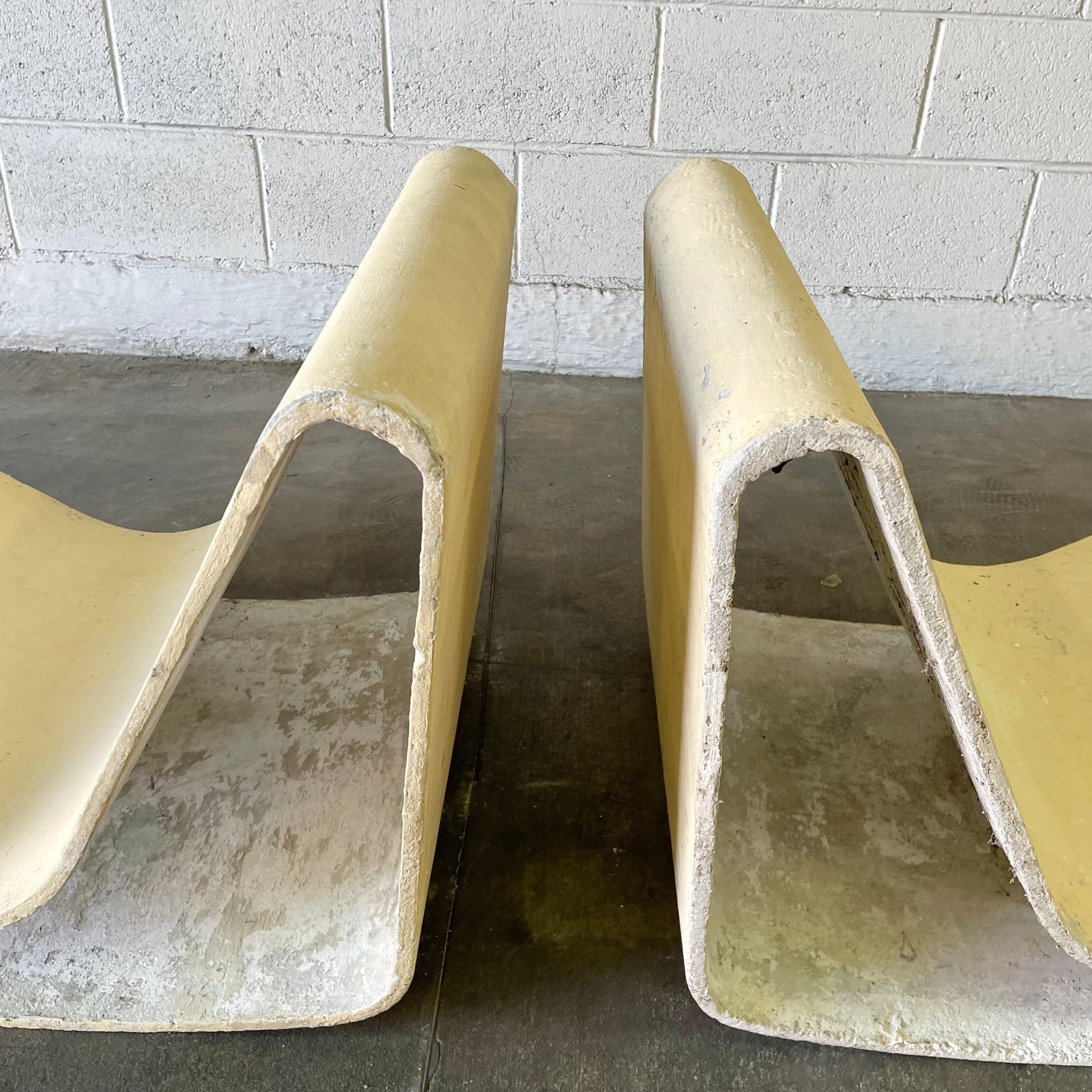 Vintage Willy Guhl Concrete Loop Chairs For Sale 3