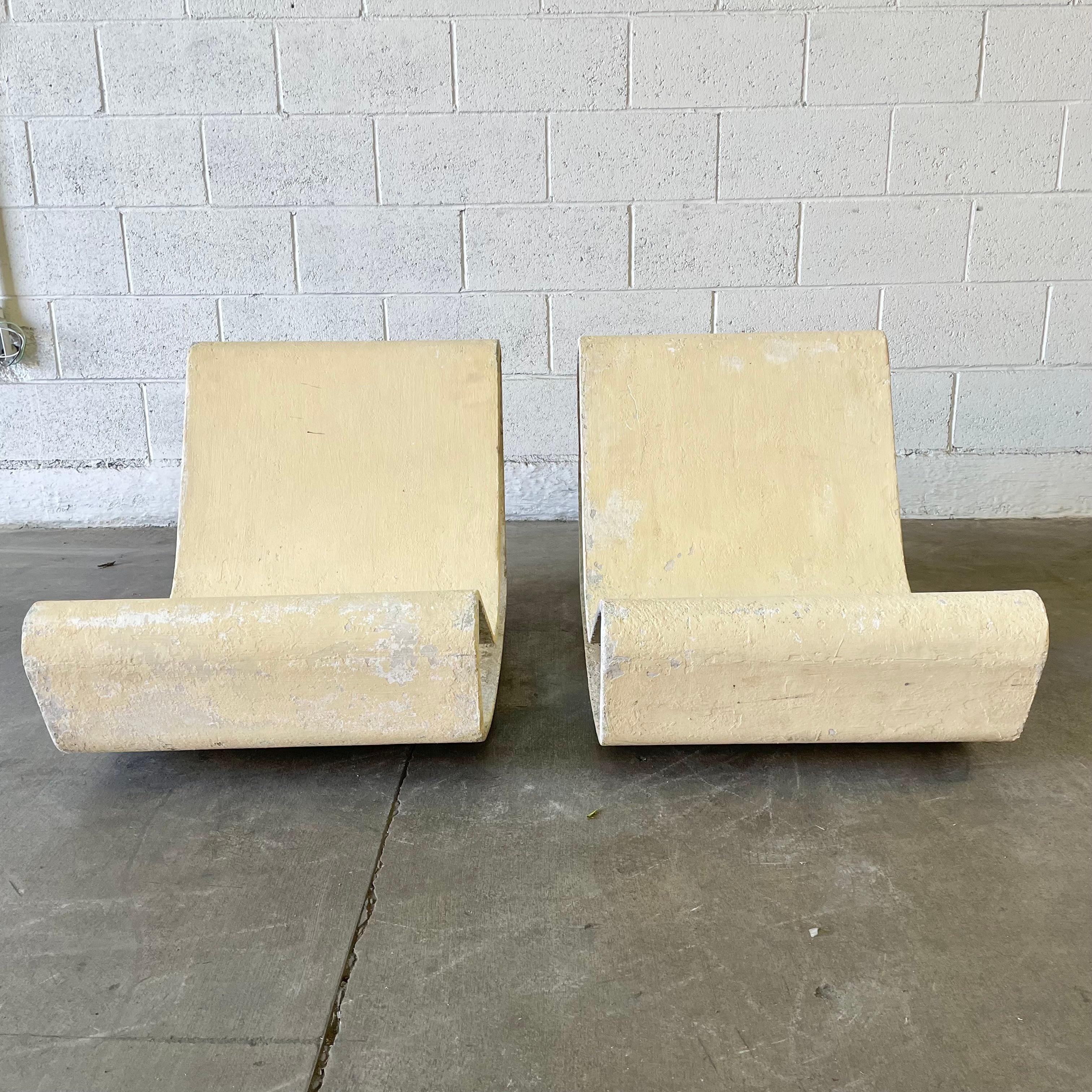 Vintage Willy Guhl Concrete Loop Chairs 6
