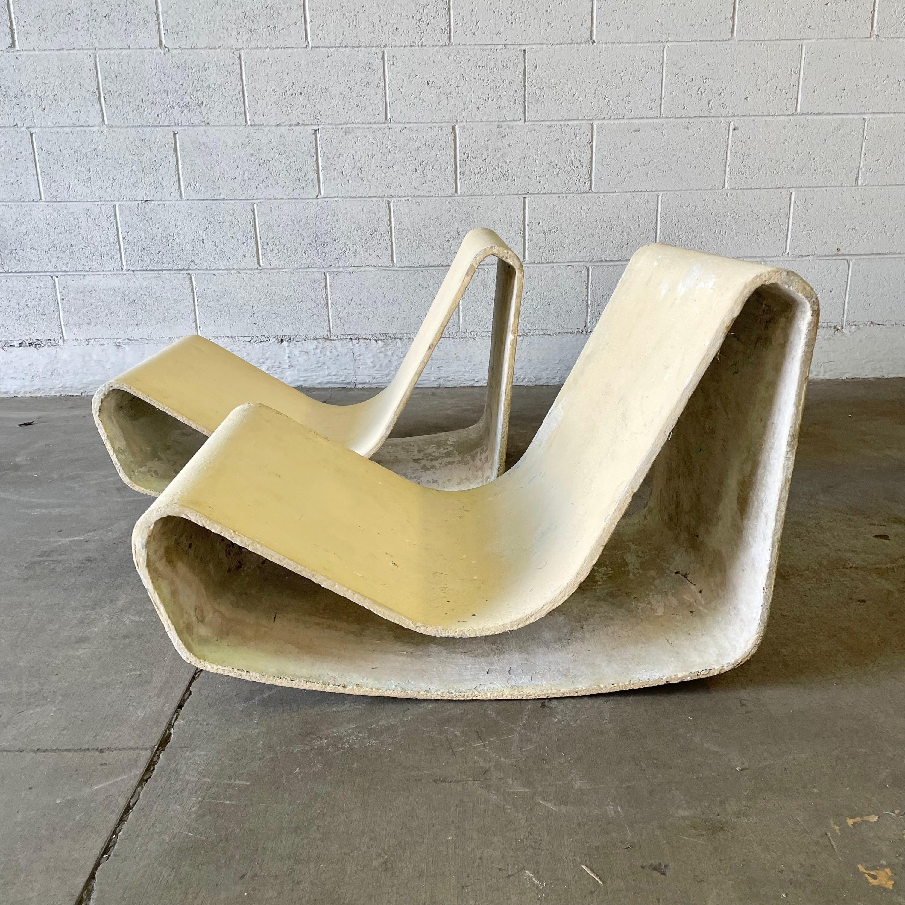 Mid-20th Century Vintage Willy Guhl Concrete Loop Chairs For Sale