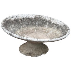 Vintage Willy Guhl Large Tilt Concrete Planter - Mid-Century Modern Sculpture