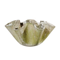Vintage Willy Guhl Small Size Handkerchief Concrete Planter from the 1960s