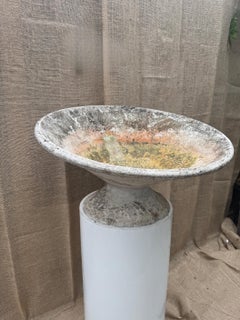 Vintage Willy Guhl Tilt Planter – Mid-Century Modern Concrete Bowl