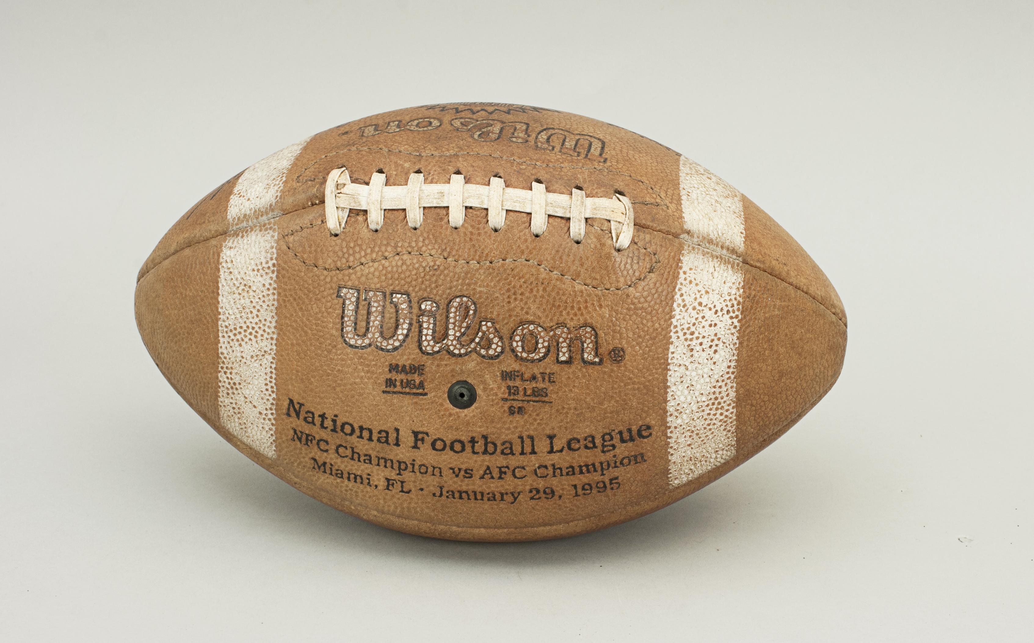 Vintage Wilson NFL Super Bowl XXIX American Football, 1994 In Good Condition In Oxfordshire, GB