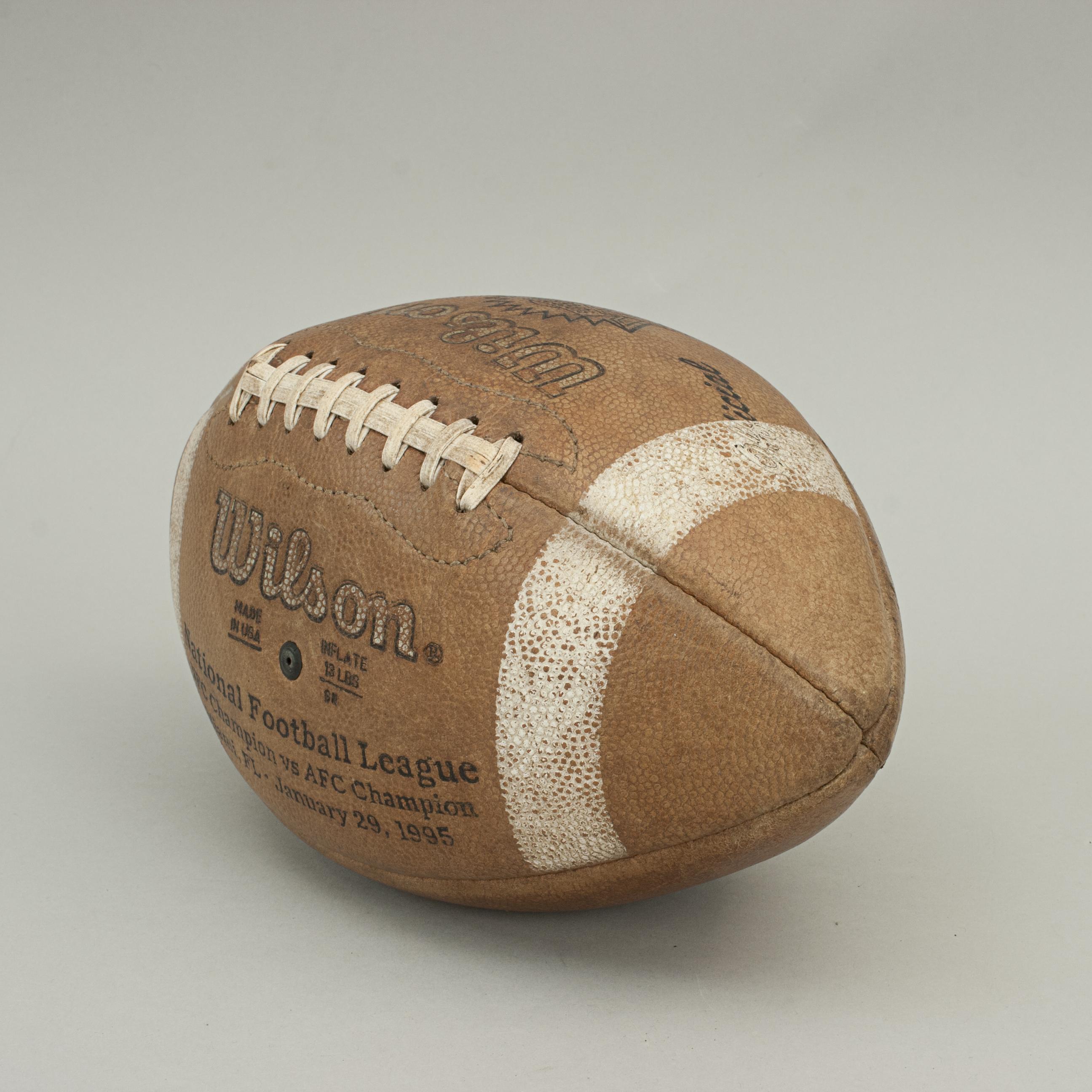 vintage wilson football xxlx superbowl made in the usa nib 