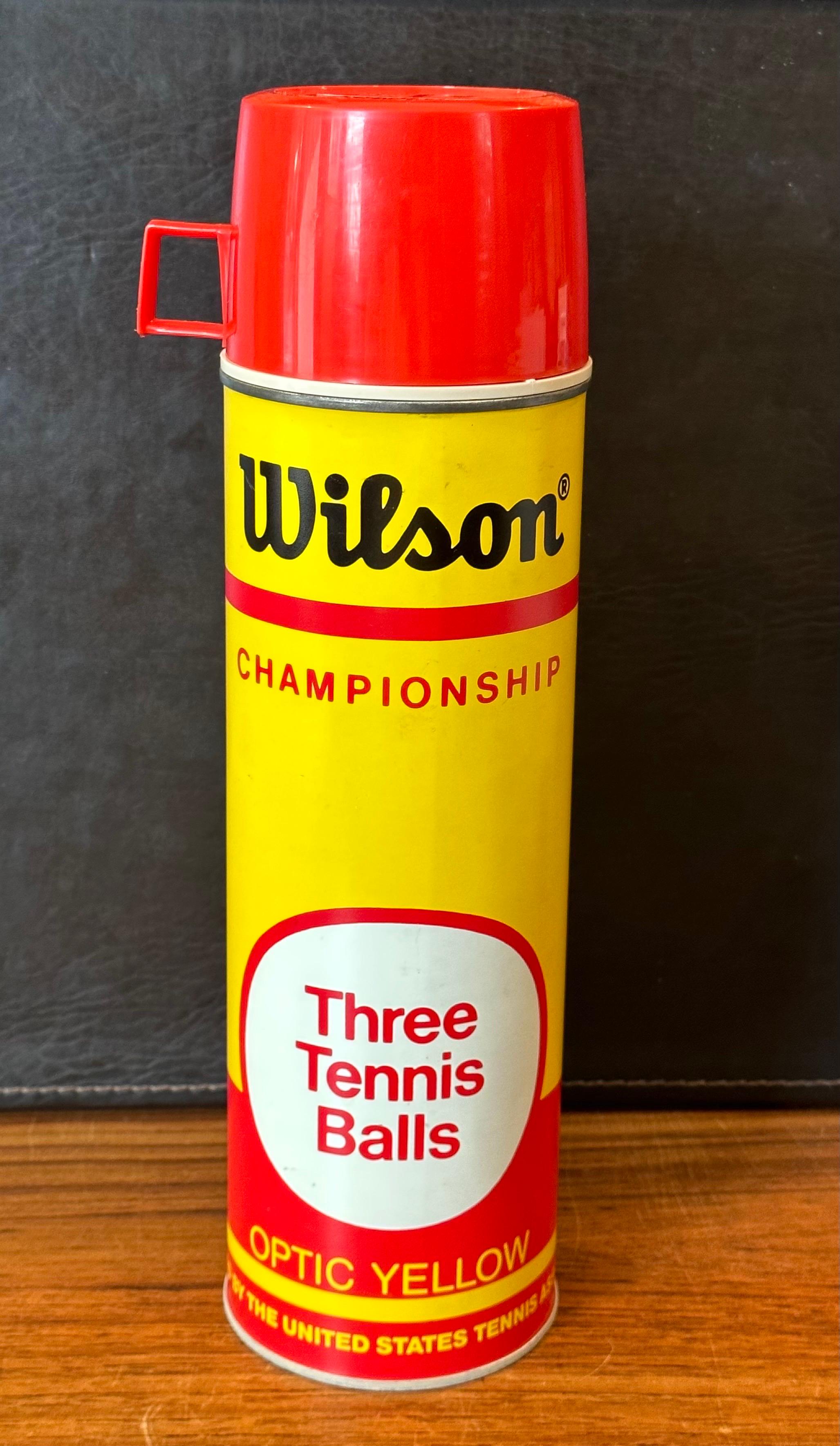 Termo de lata de pelotas de tenis Wilson vintage Italiano en venta