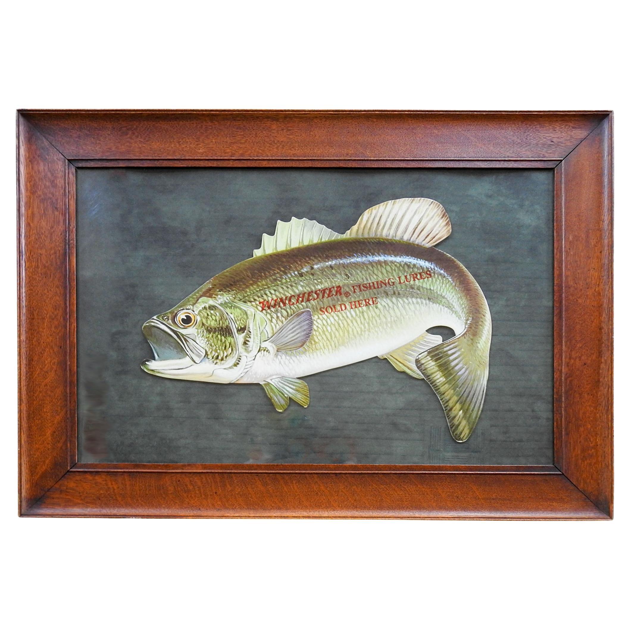 Vintage Winchester Fishing Lures Sold Here Die Cut Sign at 1stDibs
