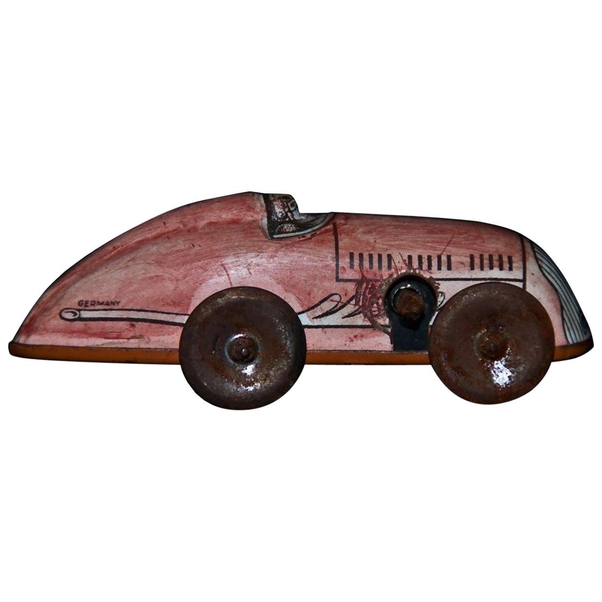 Vintage Wind Up Small Car Toy, Made in Germany, 1950s