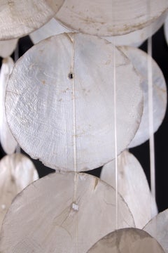 Vintage Windcatcher Chandelier Made of Shells Verner Panton Style 60s