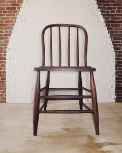 Vintage Windsor Farmhouse Chair with Spindle Back