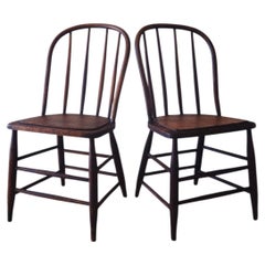 Vintage Windsor Farmhouse Chair with Spindle Back