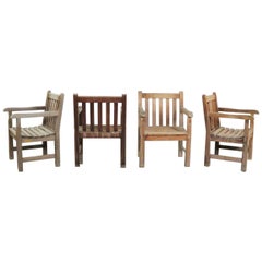 Used Windsor Natural Teak Outdoor Armchair with Age Patina
