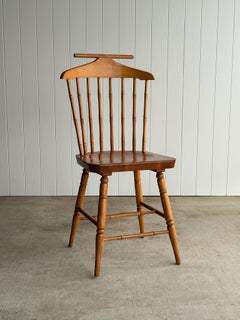 Vintage Windsor Valet Side Chair, Faux Bamboo Spindles, Turned Legs, Circa 1960s