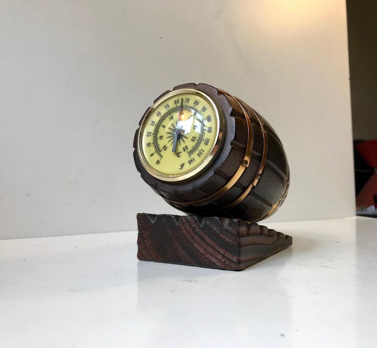 Vintage Wine Cellar Thermometer in Shape of a Barrel, 1960s at 1stDibs
