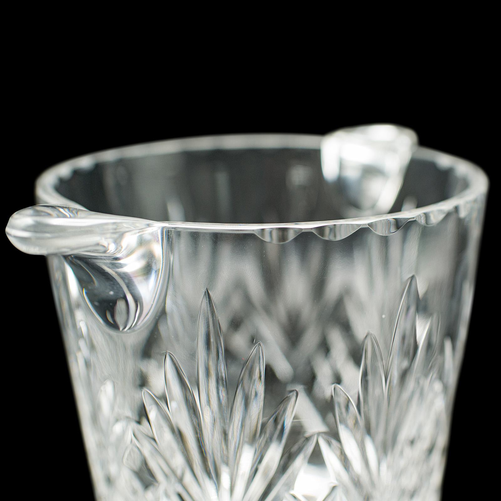 20th Century Vintage Wine Cooler, English, Cut Glass, Ice Bucket, Mid Century, Circa 1960 For Sale