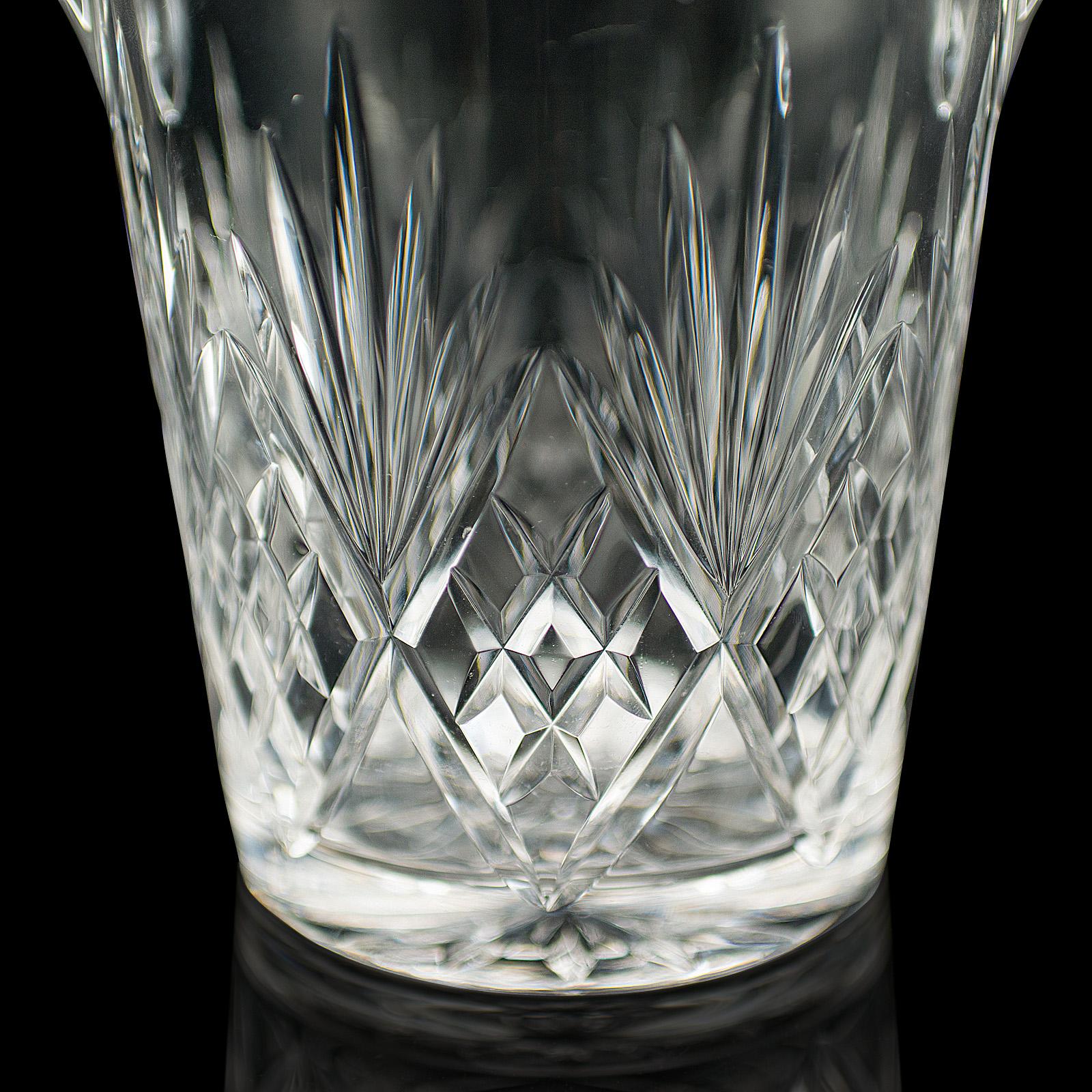 Vintage Wine Cooler, English, Cut Glass, Ice Bucket, Mid Century, Circa 1960 For Sale 2