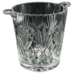 Vintage-Weinkühler, englisch, geschliffenes Glas, Eiskübel, Mid-Century, um 1960