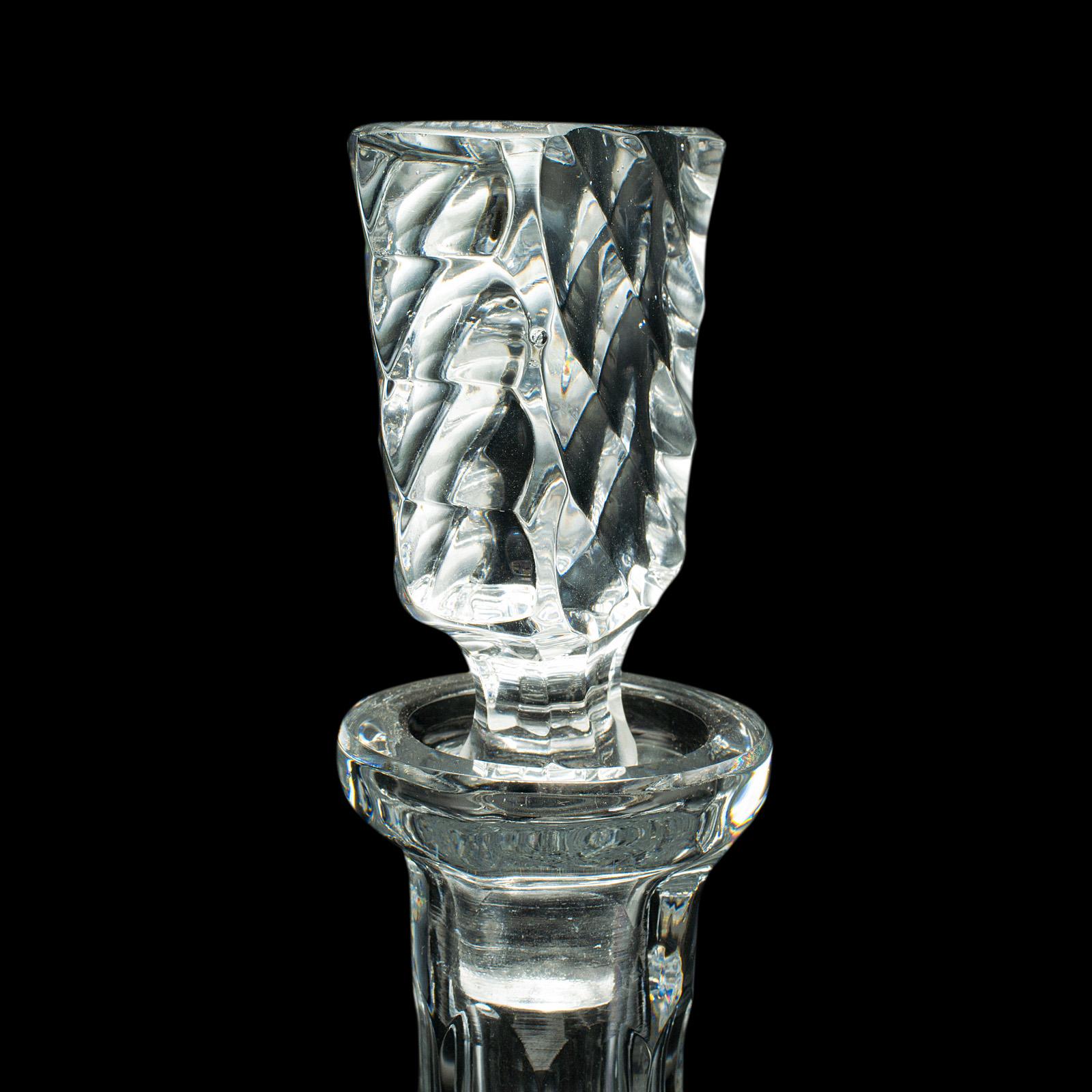 Vintage-Weinkaraffe, englisch, geschliffenes Glas, Mid-Century, um 1960 im Angebot 4