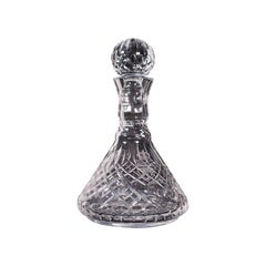 Vintage Wine Decanter, English, Glass, Vessel, Golf Interest, Late 20th Century