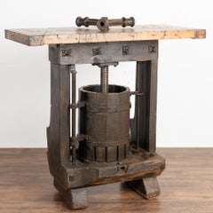 Vintage Wine Press Bar Table Wine Tasting Table, circa 1890
