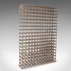 Vintage Wine Rack, 18 Case, 216 Bottle, Cellar Racking, Wooden, Galvanized Frame