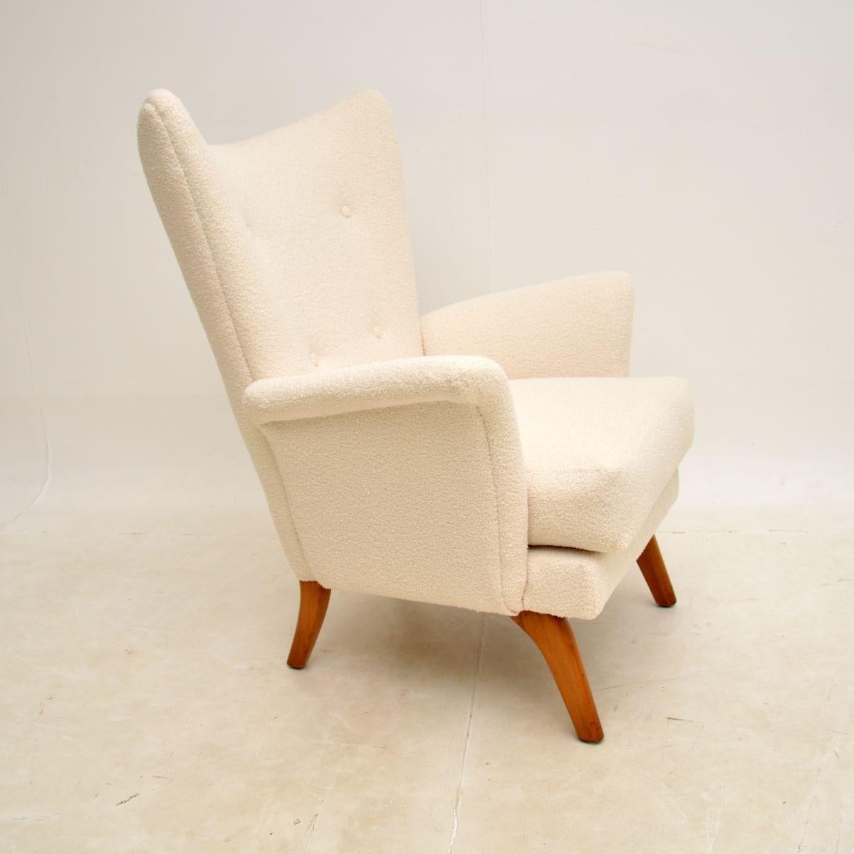 Mid-Century Modern Vintage Wing Armchair by Howard Keith For Sale