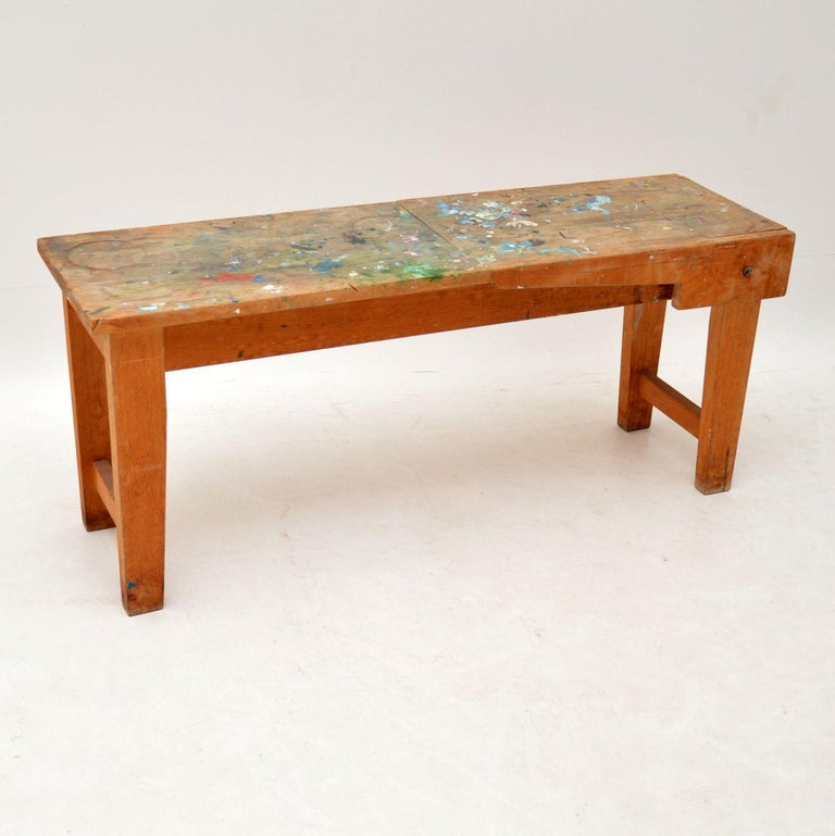 Vintage Winsor And Newton Easel Platform Bench At 1stdibs