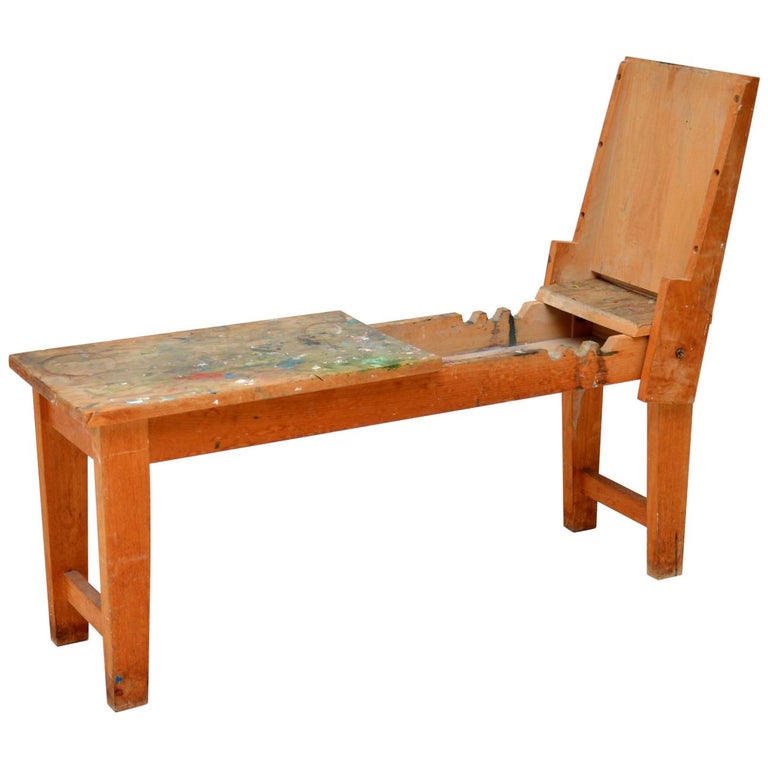 Vintage Winsor And Newton Easel Platform Bench At 1stdibs