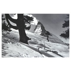 Vintage Winter Landscape, Matterhorn Photograph