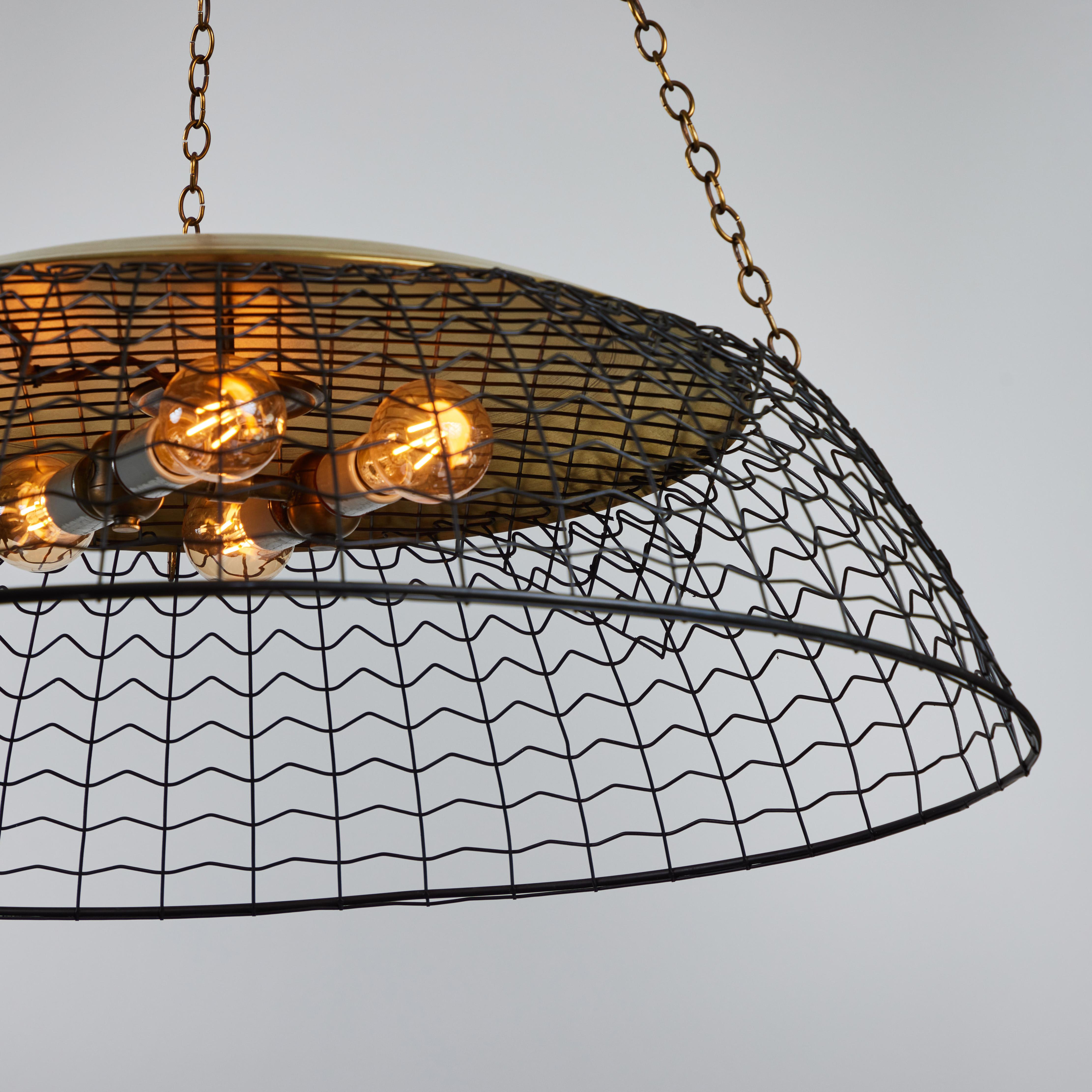 Ciondolo a forma di cesto in filo metallico vintage in vendita 2